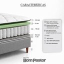 Ver imagem 2 de Colchão Solteiro Molas Ensacadas Ibiza + Base 88x188x61 Bom Pastor Cinza