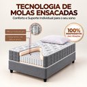 Ver imagem 7 de Colchão Solteiro Molas Ensacadas Ibiza + Base 88x188x61 Bom Pastor Cinza