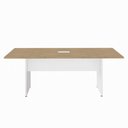 Ver imagem 4 de Mesa Reunião Retangular 200 cm X 90 cm Pés Painel para 8 Pessoas com 1 Caixa de Tomadas F5 Office