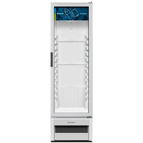 Refrigerador Vertical Porta de Vidro Branca 326 Litros 110V VB28RBB007 Metalfrio