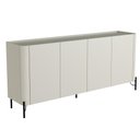 Ver imagem 1 de Aparador Buffet para Sala de Jantar 4 Portas Pés Industrial Preto Naim I03 Luna - Lyam Decor