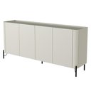 Ver imagem 4 de Aparador Buffet para Sala de Jantar 4 Portas Pés Industrial Preto Naim I03 Luna - Lyam Decor