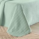 Ver imagem 4 de Kit Cobre Leito Colcha Quality Casal 3 Peças Percale 200 Fios Bordado - Verde Menta