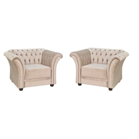 Kit 2 Poltronas Chester Murano Capitonê