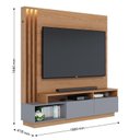 Ver imagem 4 de Estante Home Theater Ambiente Humaita Freijó Cinza Acetinado - Colibri