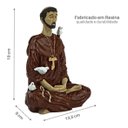 Ver imagem 2 de Imagem São Francisco de Assis Meditando Estátua Resina