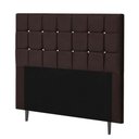 Ver imagem 1 de Cabeceira Estofada Espanha 100cm Solteiro Strass Suede Marrom
