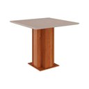 Ver imagem 1 de Mesa para Cozinha Sophia C-tampo Madeirado Vidro 95x95cm Cinamomo-off White - Cimol