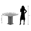 Ver imagem 4 de Mesa para Cozinha Sophia C-tampo Madeirado Vidro 95x95cm Cinamomo-off White - Cimol