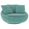 Poltrona Giratória 127cm Golden Veludo Turquesa - Sallar Home - 1