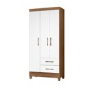 Ver imagem 3 de Guarda Roupa Lima Branco Naturale 3 Portas 2 Gavetas Moval