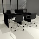 Ver imagem 3 de Estação de Trabalho 180x90cm para 4 pessoas Preto
