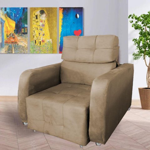 Poltrona Retratil e Reclinavel Safira Capuccino