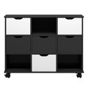 Ver imagem 1 de Nicho Organizador com Rodízios Toys 6 Gavetas Q01 Preto/Branco - Mpozenato