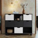 Ver imagem 2 de Nicho Organizador com Rodízios Toys 6 Gavetas Q01 Preto/Branco - Mpozenato