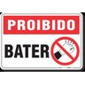 PLACA PROIBIDO BATER - 1