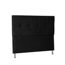 Ver imagem 3 de Cabeceira Solteiro 0,90M Lisboa Suede Preto
