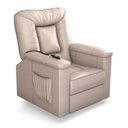 Ver imagem 3 de Poltrona Ken Reclinável Elétrica Courino Confortável Bege Sallar Home 90cm