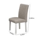 Ver imagem 5 de Conjunto Sala de Jantar Mesa Tampo em Vidro Branco 4 Cadeiras Sevilha 120cm Cel Móveis