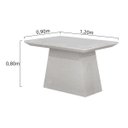 Ver imagem 4 de Conjunto Sala de Jantar Mesa Tampo em Vidro Branco 4 Cadeiras Sevilha 120cm Cel Móveis