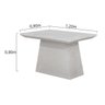 Conjunto Sala de Jantar Mesa Tampo em Vidro Branco 4 Cadeiras Sevilha 120cm Cel Móveis - 4