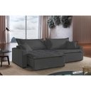 Ver imagem 6 de Sofá Cama 3 Lugares Retrátil e Reclinável Belize Cinza Profundo
