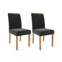 Ver imagem 6 de Kit 2 Cadeiras Sala Jantar Fernanda Wood 2 Un Savana-madeirado/suede Nude Bege - Cimol