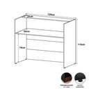 Ver imagem 5 de Balcão Atendimento Recepção Consultório 120cm Macadâmia com Branco F5 Office