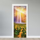 Ver imagem 1 de Adesivo de Porta - Cachoeira Ao Amanhecer