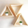 Kit 3 Nichos Triangulares de Madeira Pinus - Rustic - 1