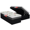 Ver imagem 1 de Cama Box Baú Solteiro: Colchão Ortopédico Plumatex Falcon Ultra Firme + Base CRC Suede Black(