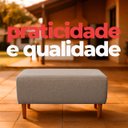 Ver mais imagens de Puff Sala Damon Multiuso Linho Marrom Pés Palito Castanho