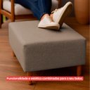 Ver imagem 5 de Puff Sala Damon Multiuso Linho Marrom Pés Palito Castanho