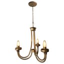 Ver imagem 4 de Luminária Decorativa Dourada para Quarto com Cúpulas de Algodão Libertas Rosas Artesanato Rococo Pre