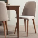 Ver imagem 3 de Cadeira New Drop - Natural C/ Linho Bege - Cobre