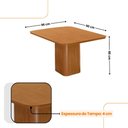 Ver imagem 4 de Mesa de Jantar Eloise 90cm Tampo Canto Copo Mdf Laminado com 4 Cadeiras Isadora Moderna Mobília