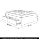 Ver imagem 2 de Cama Casal Queen Base Box 160cm 4 Gavetas Libon Mel B11 - Mpozenato