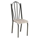 Ver imagem 3 de Kit 2 Cadeiras de Cozinha Alasca Estampado Rattan Pés de Ferro Cromo Preto - Pallazio