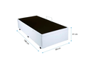 Ver imagem 3 de Cama Box Baú Solteiro 88 Sintetico Branco com Colchão Nazar Molas Ensacadas com Pillow Top - Bello B