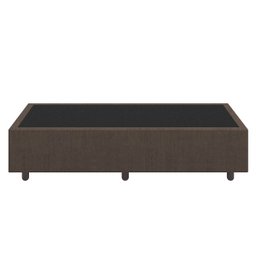 Base Cama Box Viúva Veludo Bordado Marrom Skybox - 3
