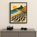 Ver imagem 2 de Quadro Rio de Janeiro Copacabana 33x24cm Mold Branca Vidro