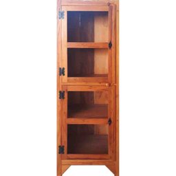 Armário Cristaleira Tipo Padaria Rustico em Madeira de Demolição Peroba Rosa - 1