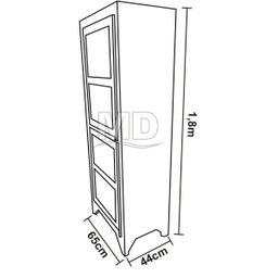Armário Cristaleira Tipo Padaria Rustico em Madeira de Demolição Peroba Rosa - 5