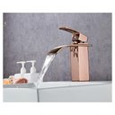 Ver imagem 5 de Torneira Cascata Monocomando Banheiro Lavabo Rose Gold Luxo.