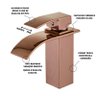 Torneira Cascata Monocomando Banheiro Lavabo Rose Gold Luxo. - 2