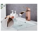 Ver imagem 4 de Torneira Cascata Monocomando Banheiro Lavabo Rose Gold Luxo.