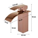 Ver imagem 3 de Torneira Cascata Monocomando Banheiro Lavabo Rose Gold Luxo.