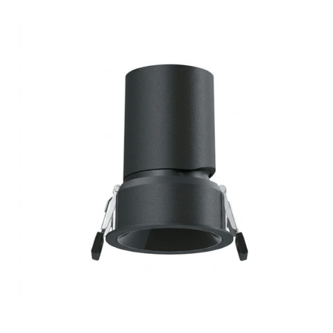 Spot de Embutir LED Round Direcionável Recuado Redondo Irc 90 15° 2700k 7W 5,9cm x 7,9cm Preto e Dar
