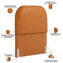 Ver imagem 3 de Cabeceira Cama Box 100cm Orgânica Lanna W01 Couríssimo Canela - Lyam Decor
