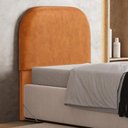 Ver imagem 1 de Cabeceira Cama Box 100cm Orgânica Lanna W01 Couríssimo Canela - Lyam Decor
